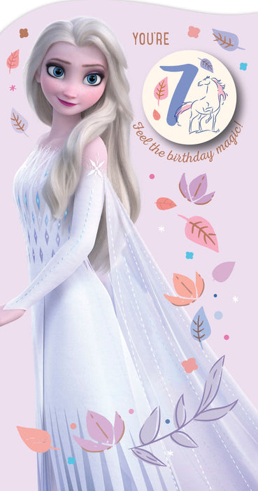 Birthday 7th Girl Greeting Card From Disney Frozen Juvenile 760807 G213