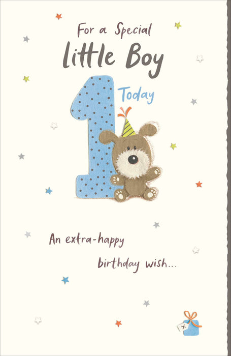 Birthday 1st Boy Greeting Card From Lots of Woof Cute 760864 G1399