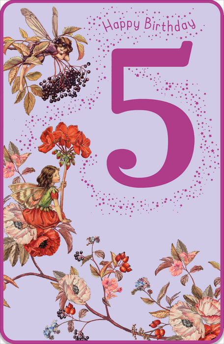 Birthday 5th Girl Greeting Card From Flower Fairies Traditional 762113 G1293