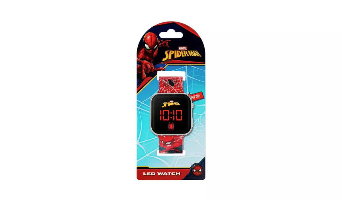 Disney Marvel Spiderman Kid's Red Silicone Strap Watch