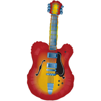 Electric Guitar Supersize Helium Filled Balloon - 37" Foil (Optional Helium Inflation)