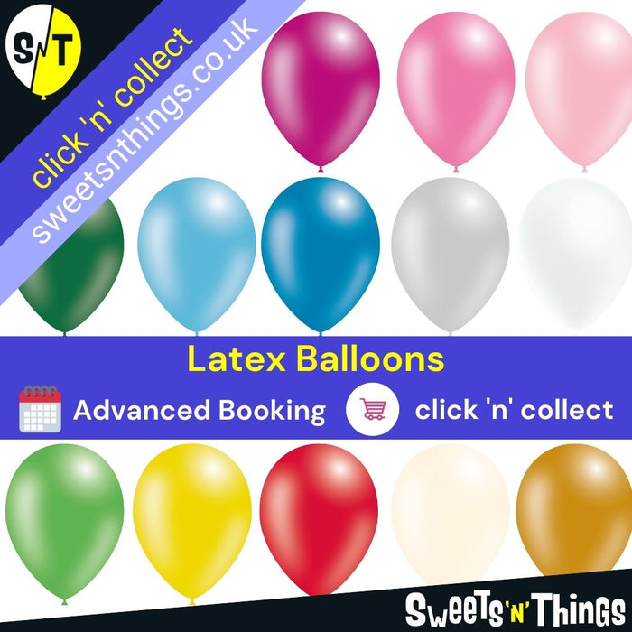 Metallic Green Latex Balloons - Optional Helium Filled
