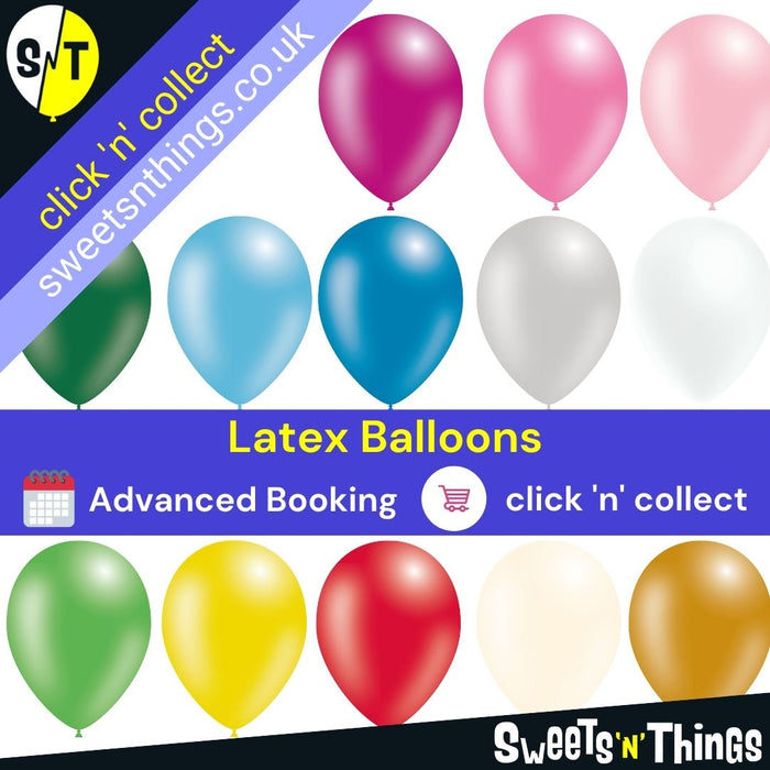 Metallic Dark Green Latex Balloons - Optional Helium Filled