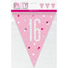 Flag Banner 16th Birthday Pink Glitz - Sweets 'n' Things