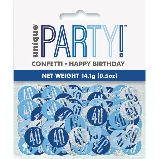 Glitz Blue 40 Table Confetti .5Oz - Sweets 'n' Things