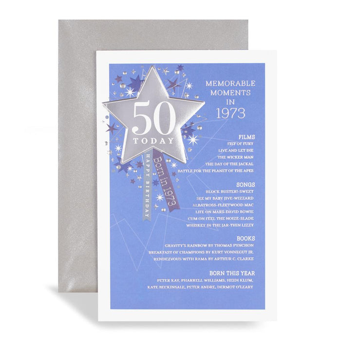 Year of Birth Birthday 50th Greeting Card - Born in 1973