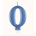 Metallic BLUE Number 0 Birthday Candle - Sweets 'n' Things