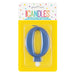 Metallic BLUE Number 0 Birthday Candle - Sweets 'n' Things