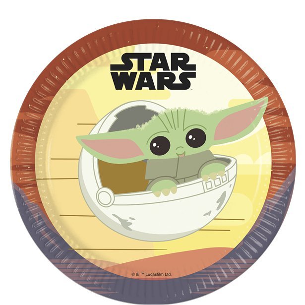 Star Wars Party Lunch Plates (Baby Yoda) - Sweets 'n' Things